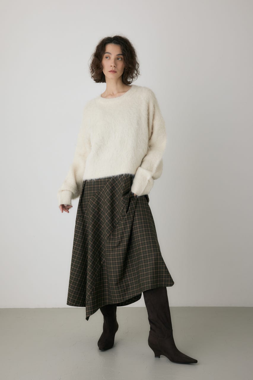 チェックキャミワンピース 柄KHA FREE