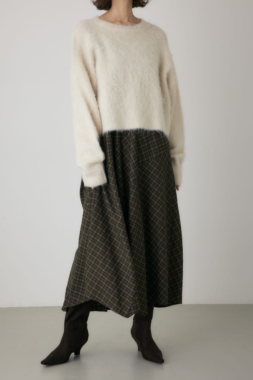 チェックキャミワンピース 柄KHA FREE