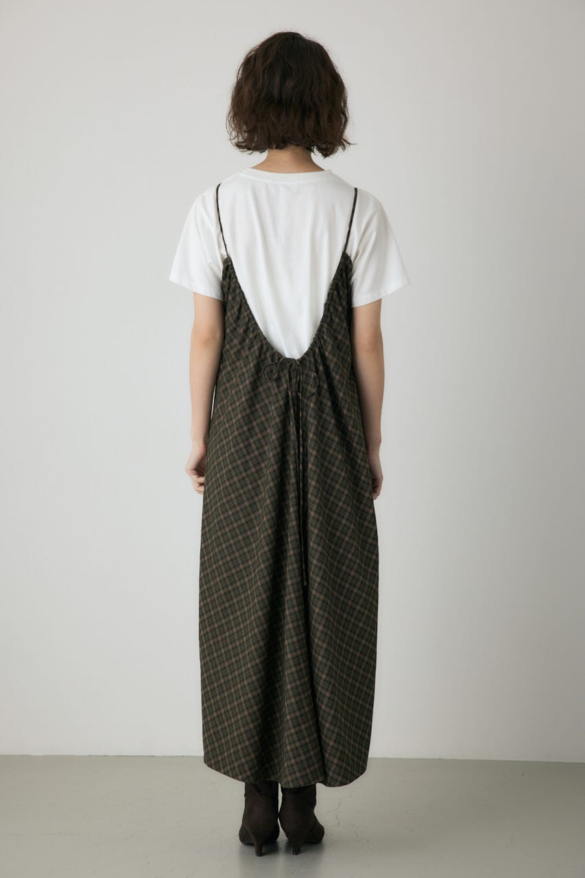 チェックキャミワンピース 柄KHA FREE