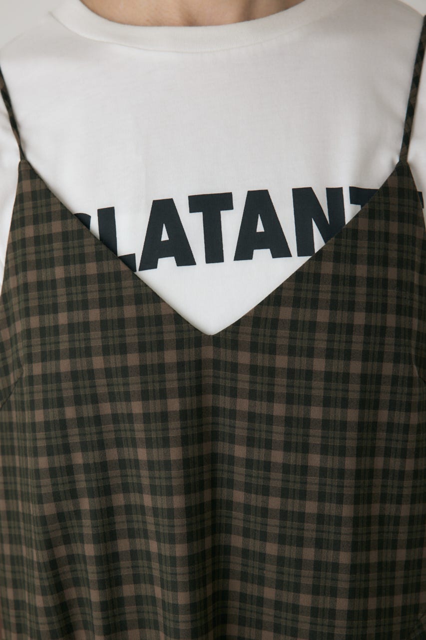 チェックキャミワンピース 柄KHA FREE