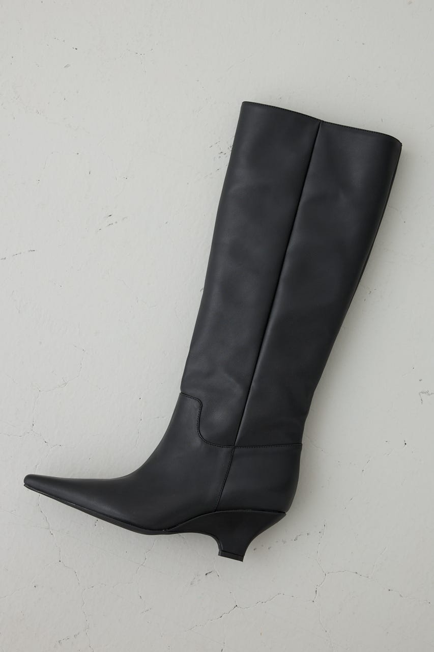 ウェッジソールロングブーツ BLK LL