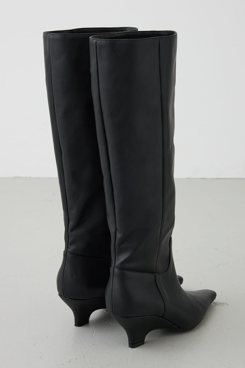ウェッジソールロングブーツ BLK LL