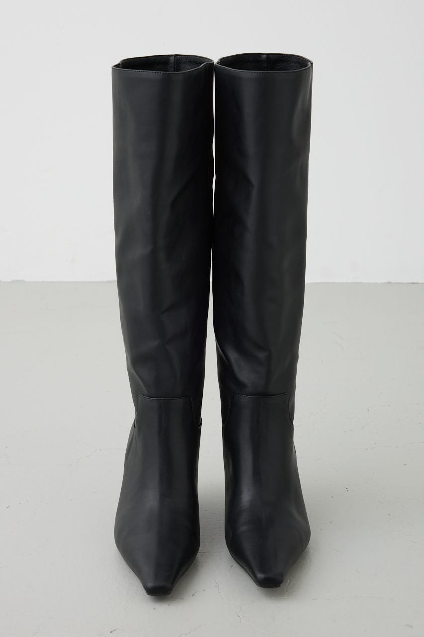 ウェッジソールロングブーツ BLK LL