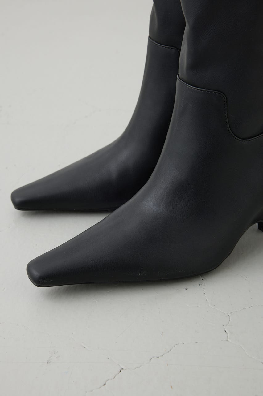 ウェッジソールロングブーツ BLK LL