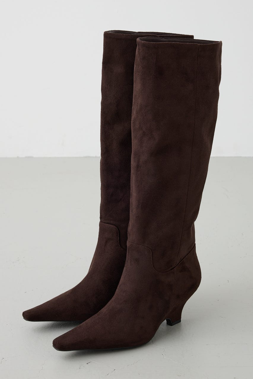 ウェッジソールロングブーツ BRN LL