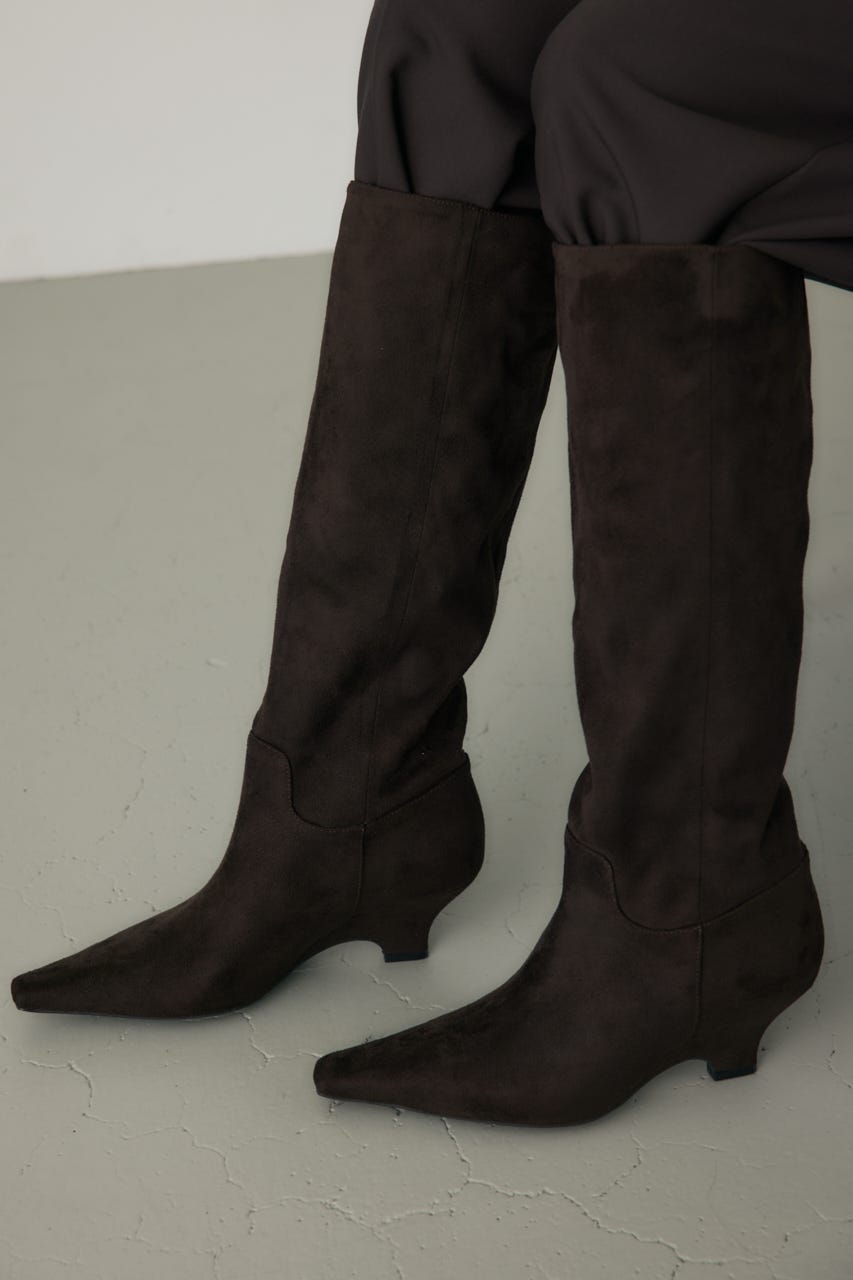 ウェッジソールロングブーツ BRN LL