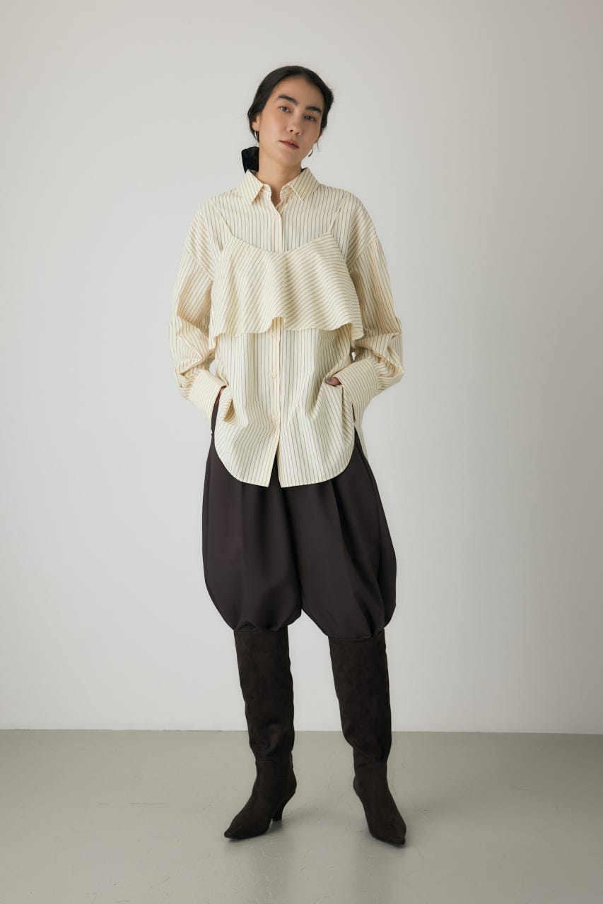 ウェッジソールロングブーツ BRN LL