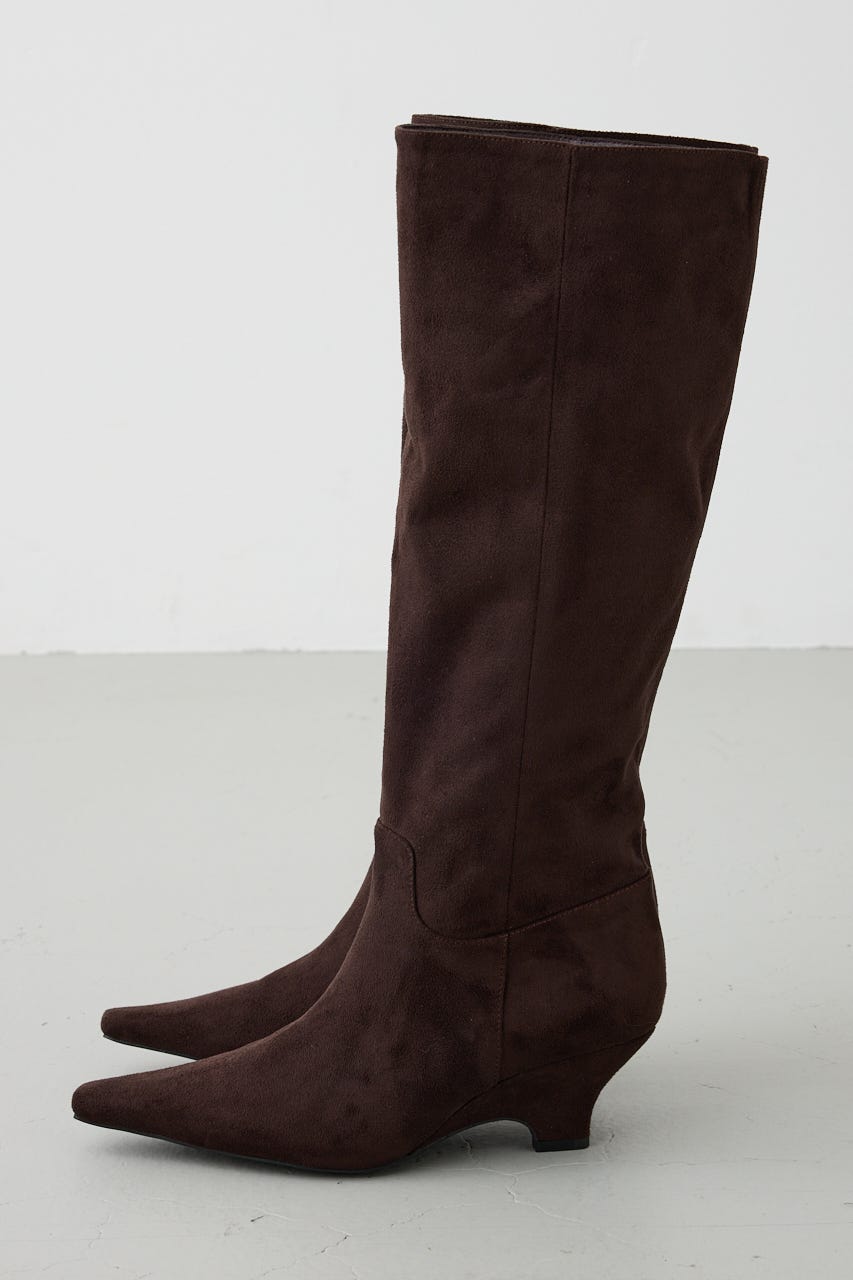 ウェッジソールロングブーツ BRN LL