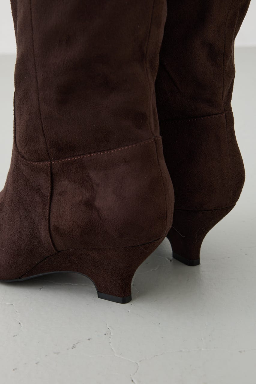 ウェッジソールロングブーツ BRN LL