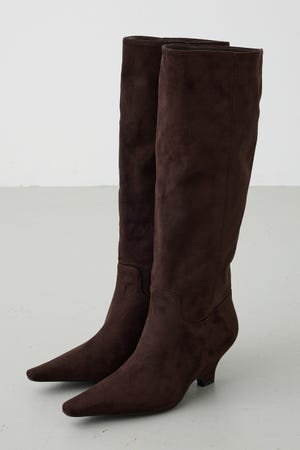 ウェッジソールロングブーツ