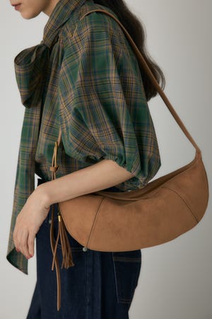 フェイクスエードフリンジ引きてショルダー