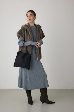 ラメ糸編みトートバッグ