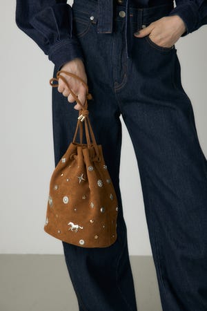 スエードスタッズドロストバック