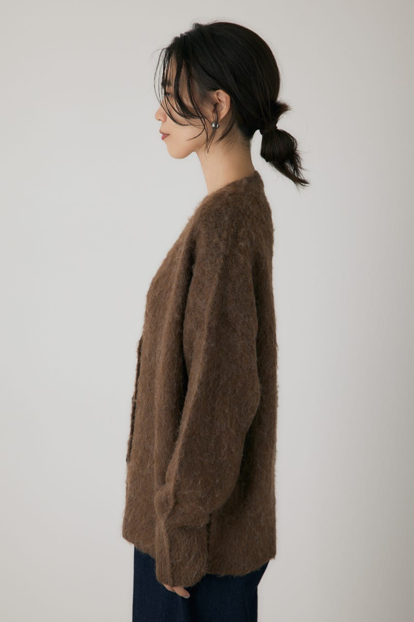 シャギーカーディガン BRN FREE