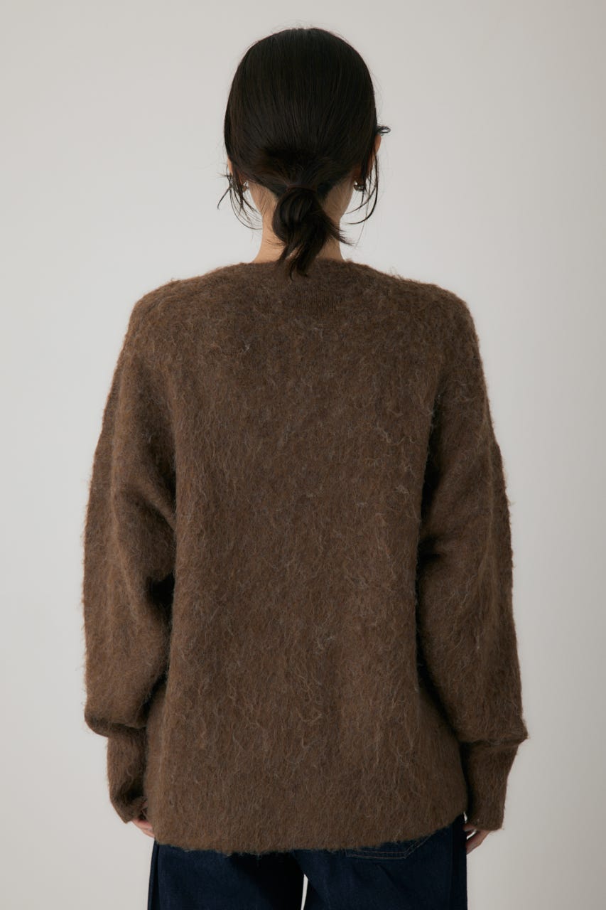 シャギーカーディガン BRN FREE