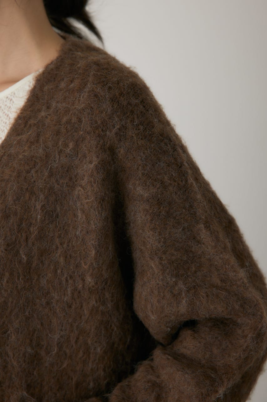シャギーカーディガン BRN FREE