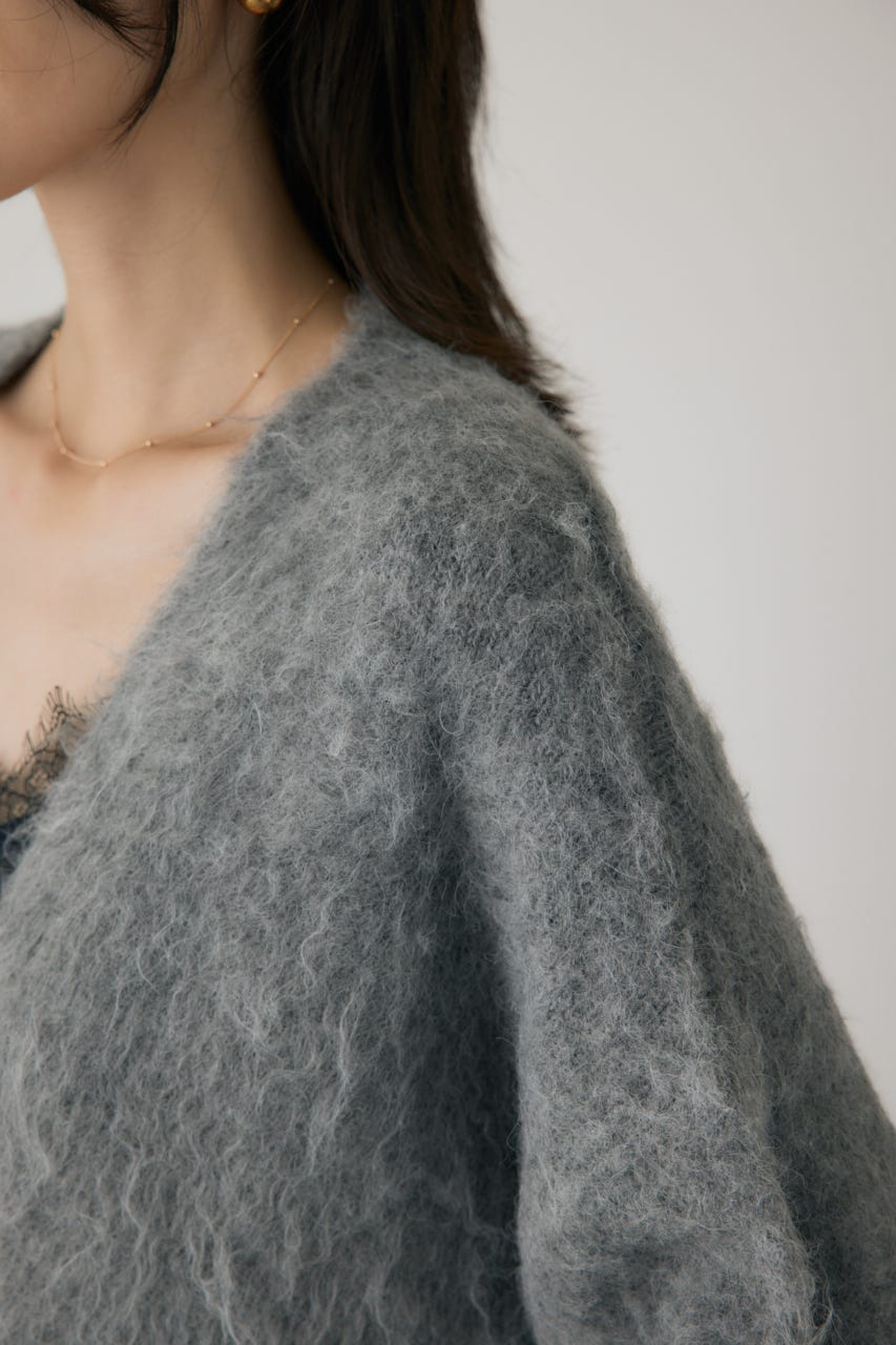 シャギーカーディガン GRY FREE