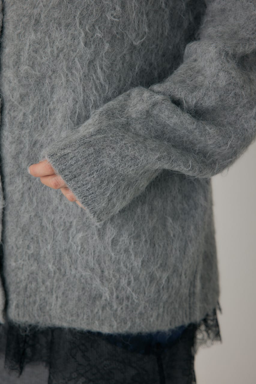 シャギーカーディガン GRY FREE