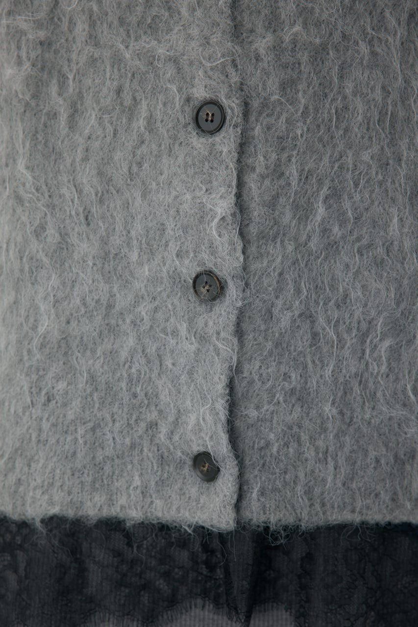 シャギーカーディガン GRY FREE