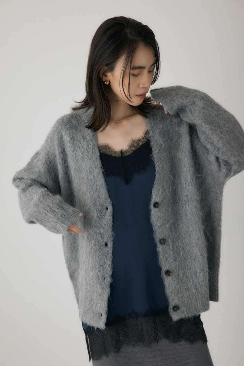 シャギーカーディガン GRY FREE