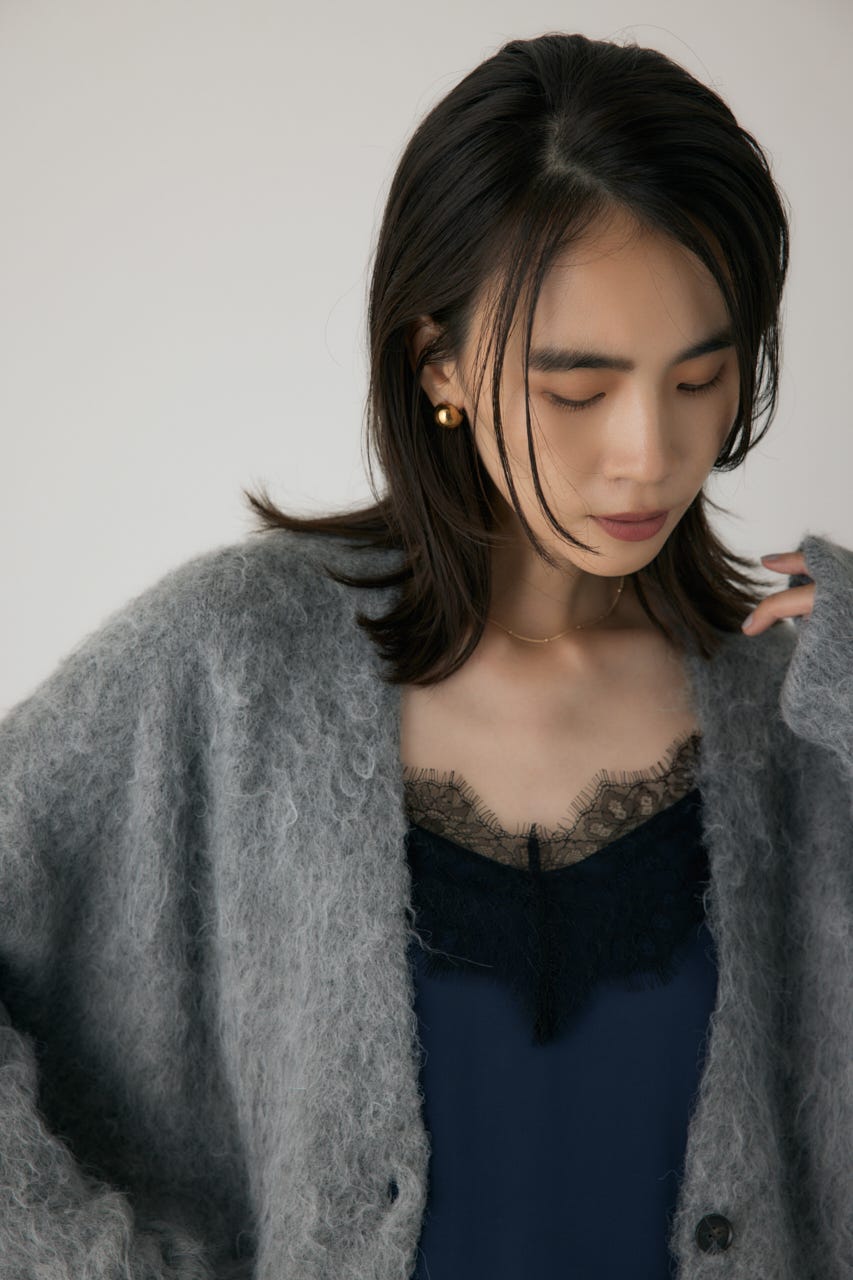 シャギーカーディガン GRY FREE