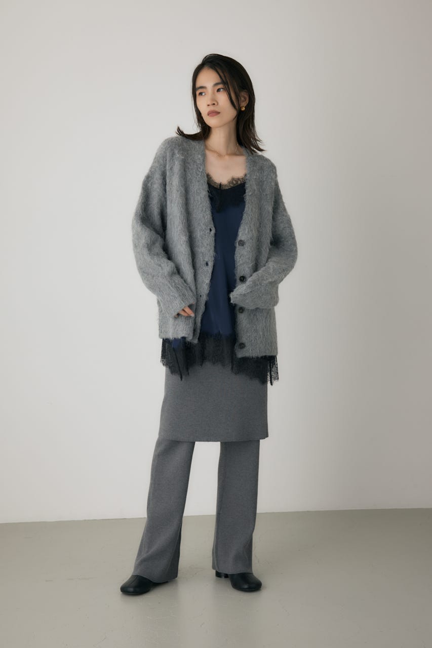 シャギーカーディガン GRY FREE