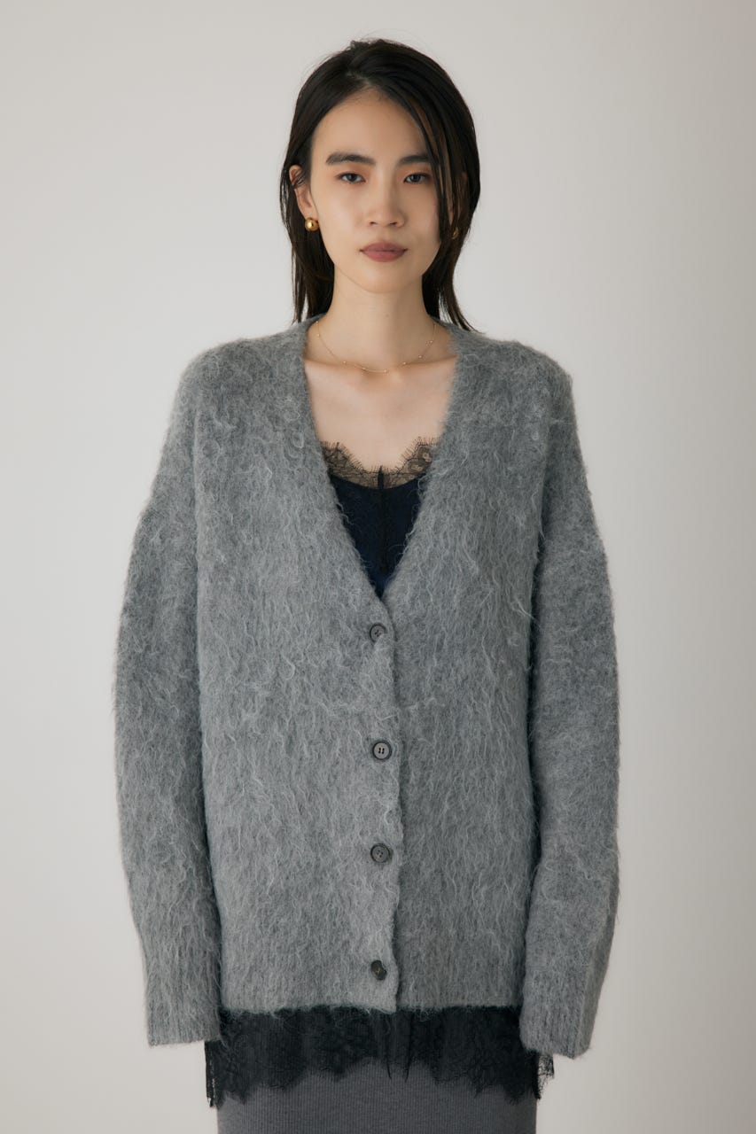 シャギーカーディガン GRY FREE