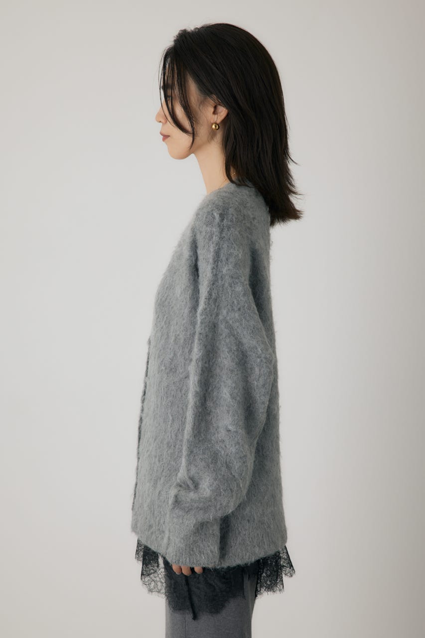 シャギーカーディガン GRY FREE
