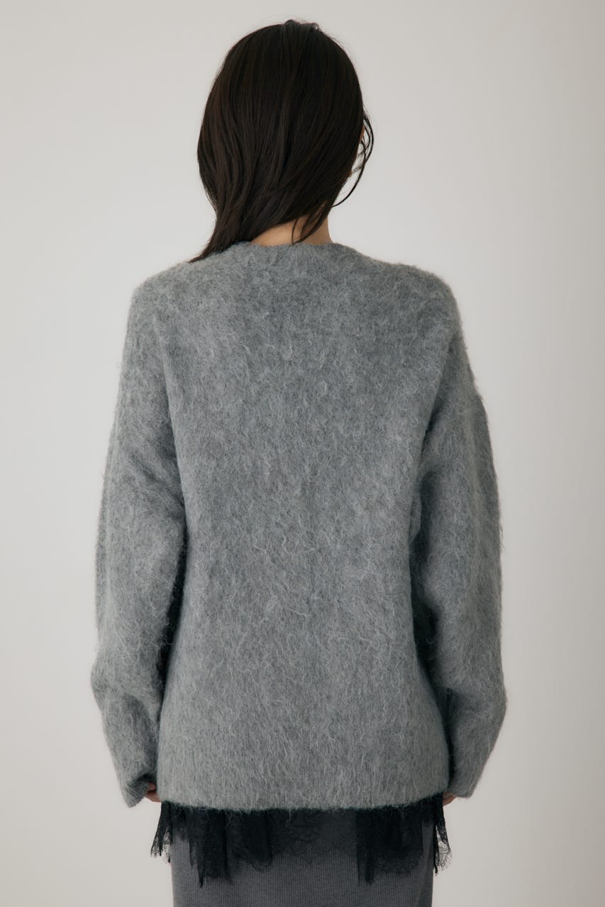シャギーカーディガン GRY FREE