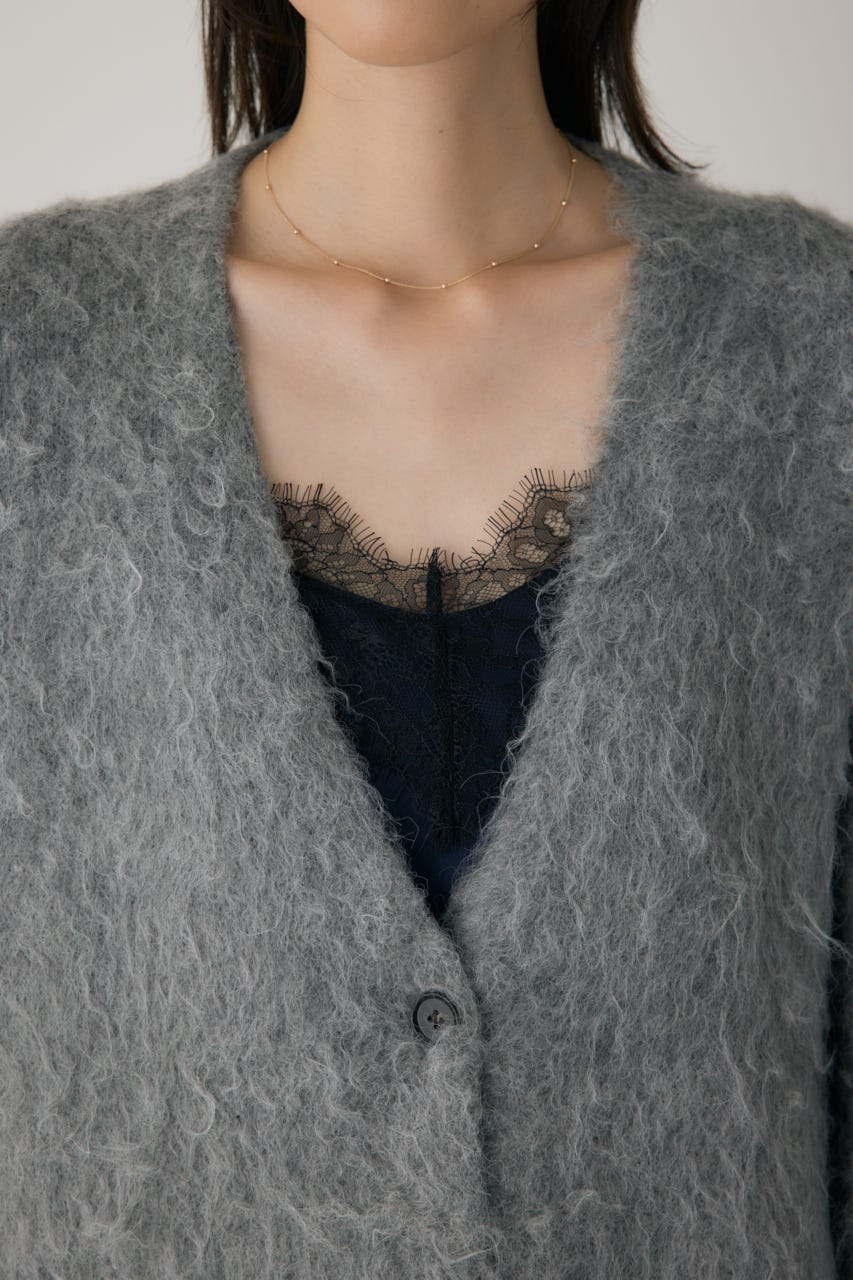 シャギーカーディガン GRY FREE