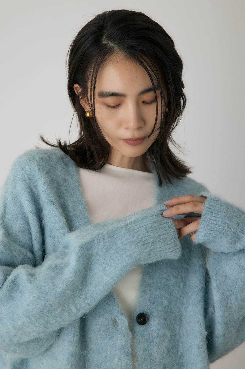 シャギーカーディガン L/BLU FREE