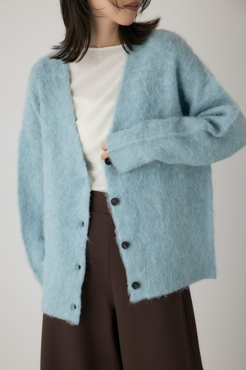 シャギーカーディガン L/BLU FREE