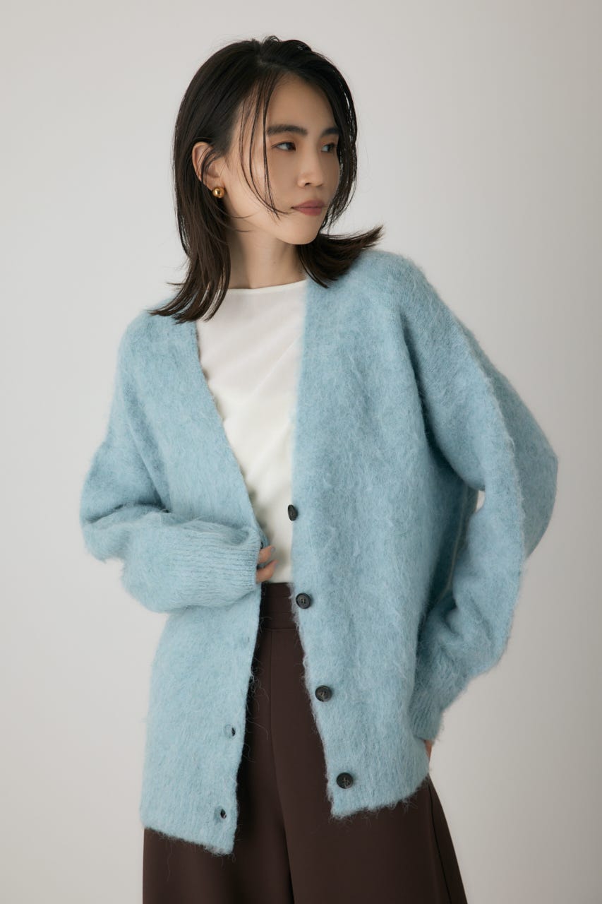 シャギーカーディガン L/BLU FREE