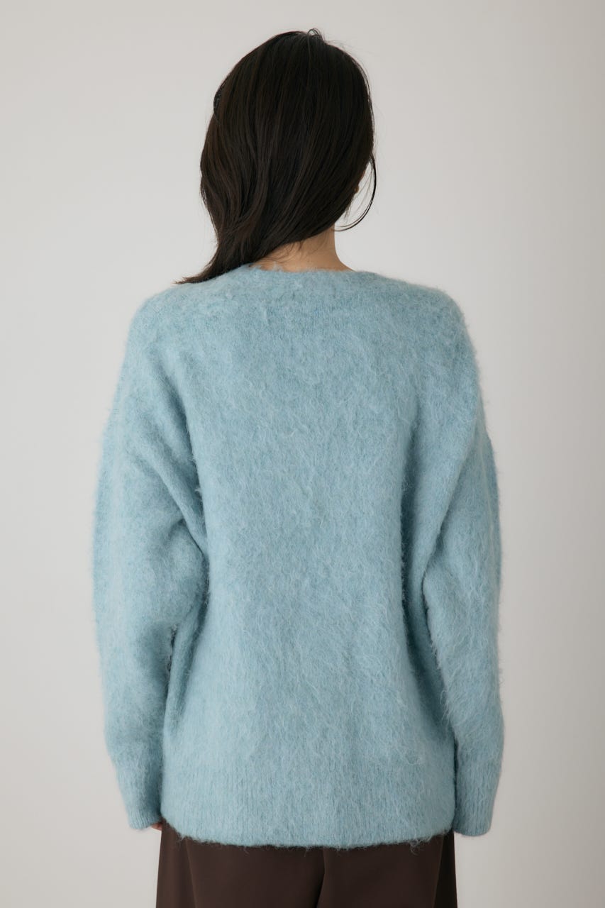 シャギーカーディガン L/BLU FREE