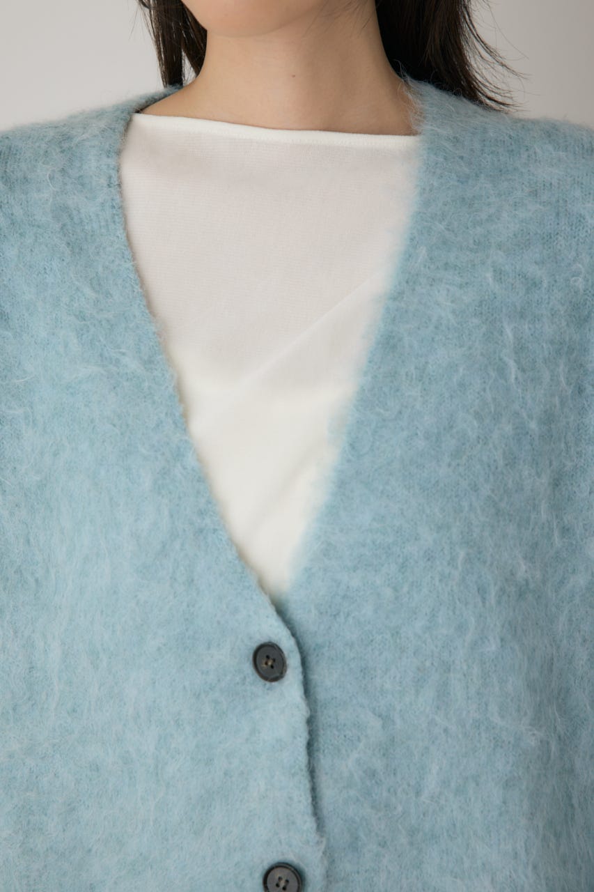 シャギーカーディガン L/BLU FREE