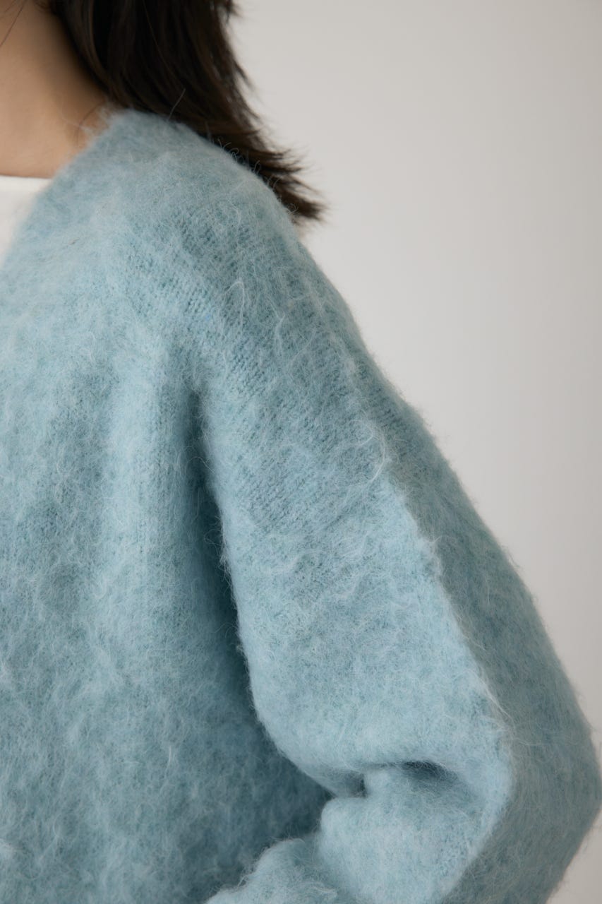 シャギーカーディガン L/BLU FREE