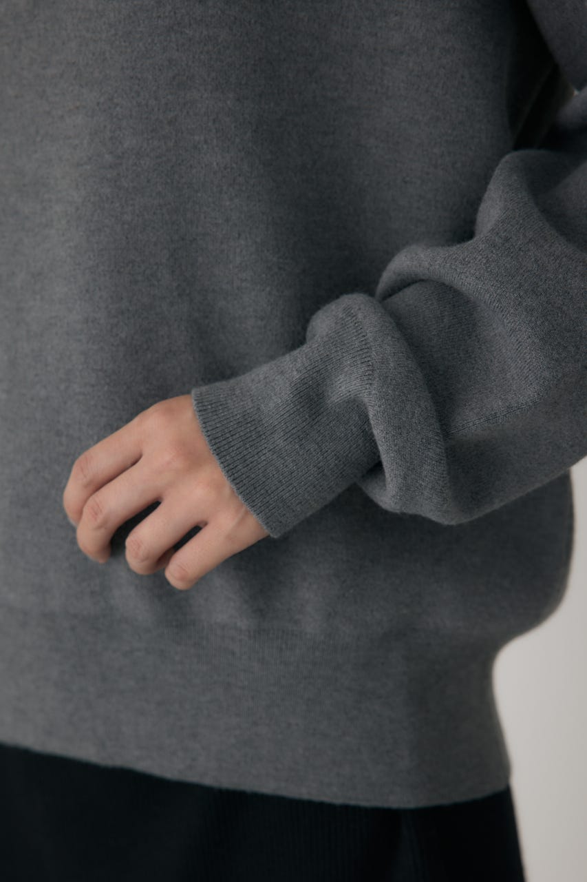 ハーフジップセーラーカラーニット GRY FREE