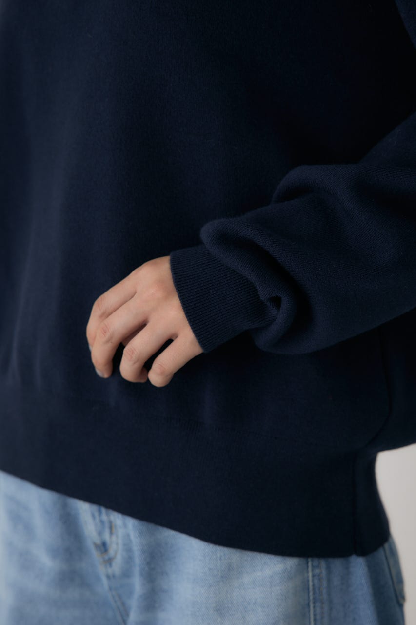 ハーフジップセーラーカラーニット NVY FREE