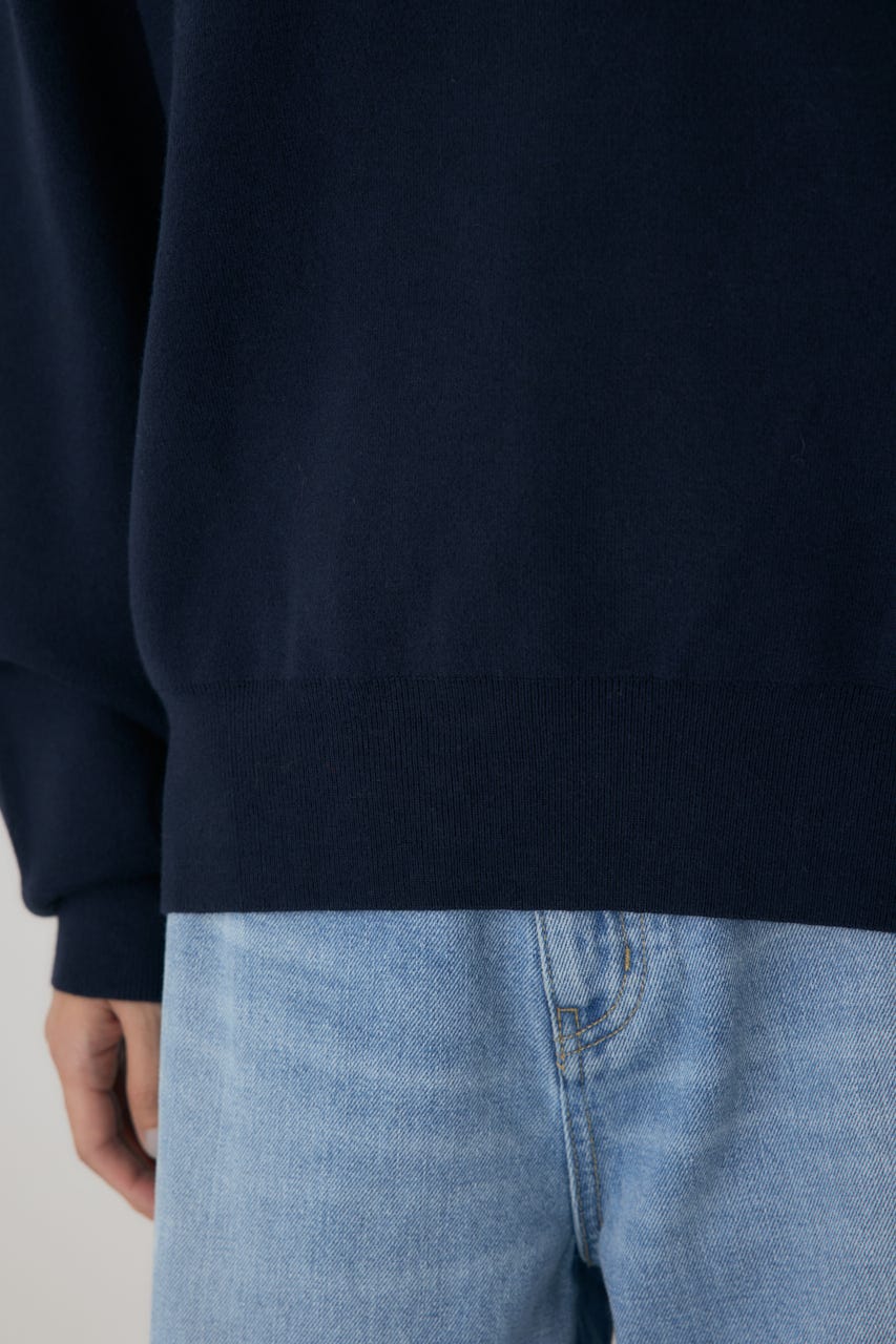 ハーフジップセーラーカラーニット NVY FREE