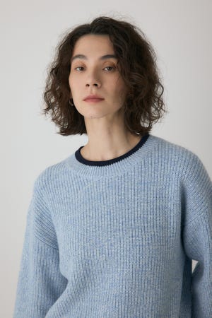 ミックスカラーヤーンラインニット