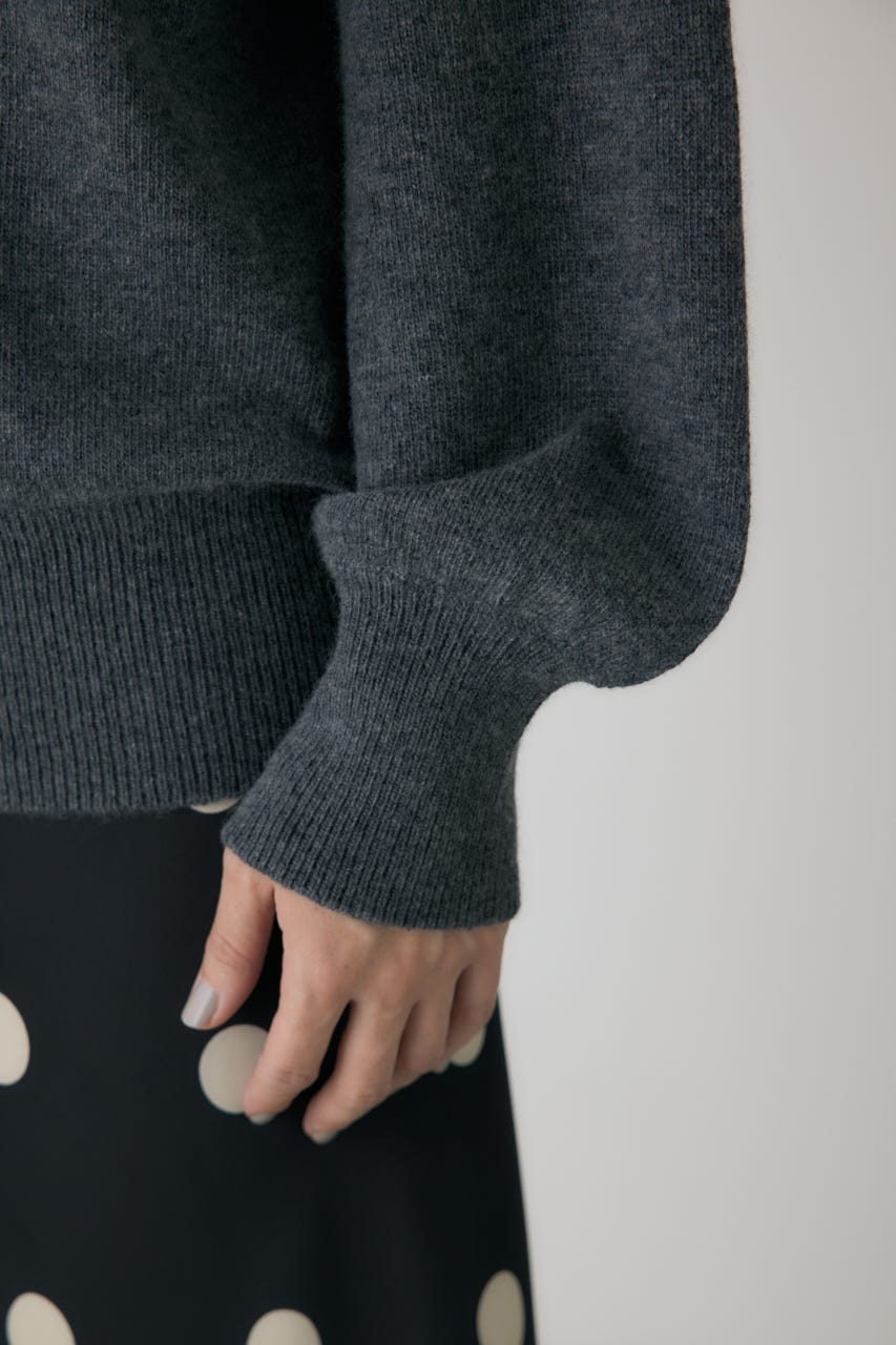 ワイドボートネックニット C.GRY FREE