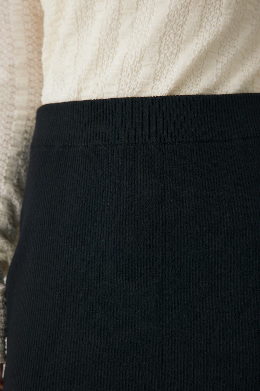 リブニットスカートパンツ BLK FREE