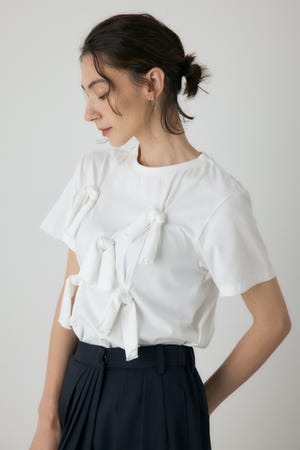 ノットリボンTシャツ