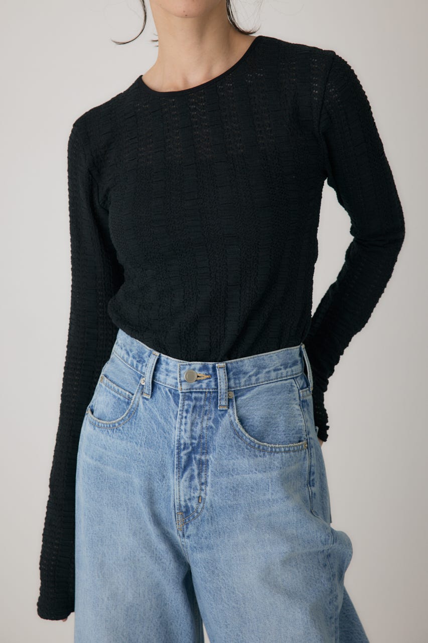 Share Spirit スケルトンプリント 長袖カットソー Share Spirit スケルトンプリント 長袖カットソー Share Spirit