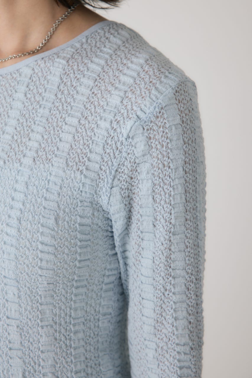 シャーリングデザイントップス L/BLU FREE