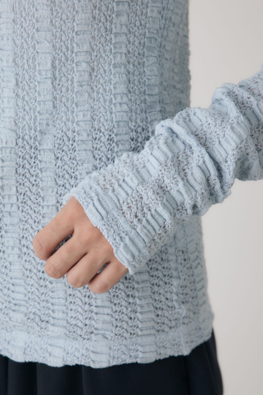 シャーリングデザイントップス L/BLU FREE