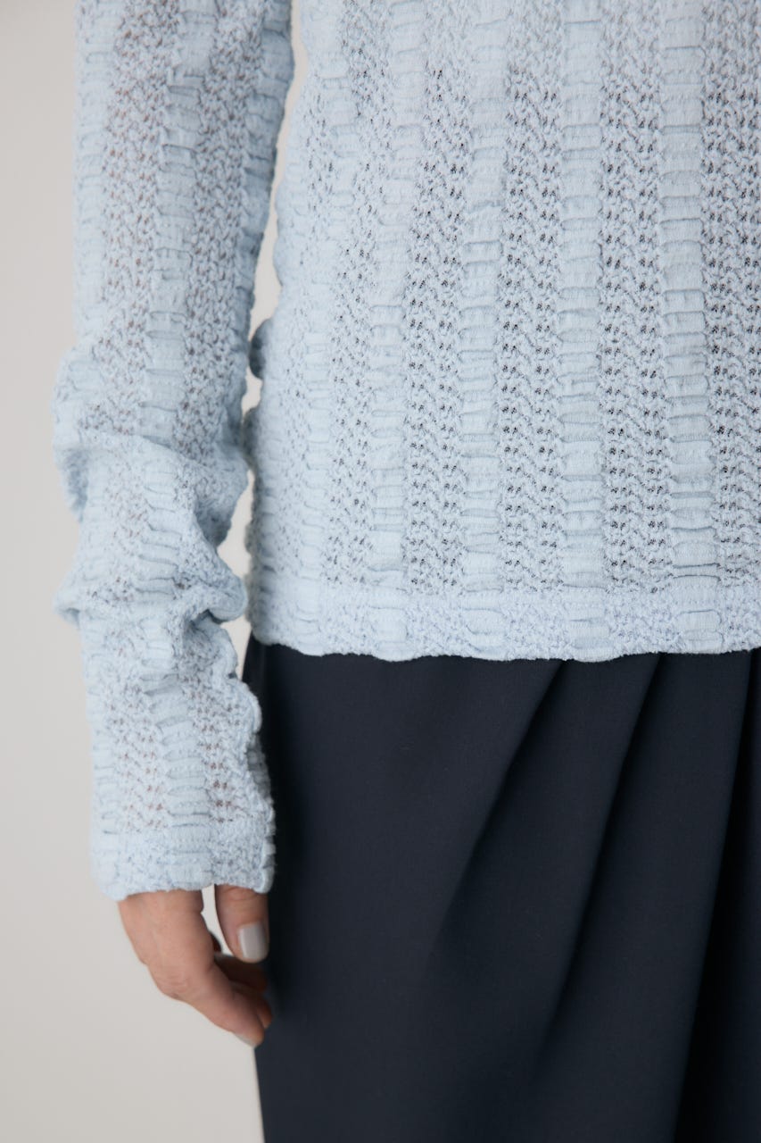 シャーリングデザイントップス L/BLU FREE