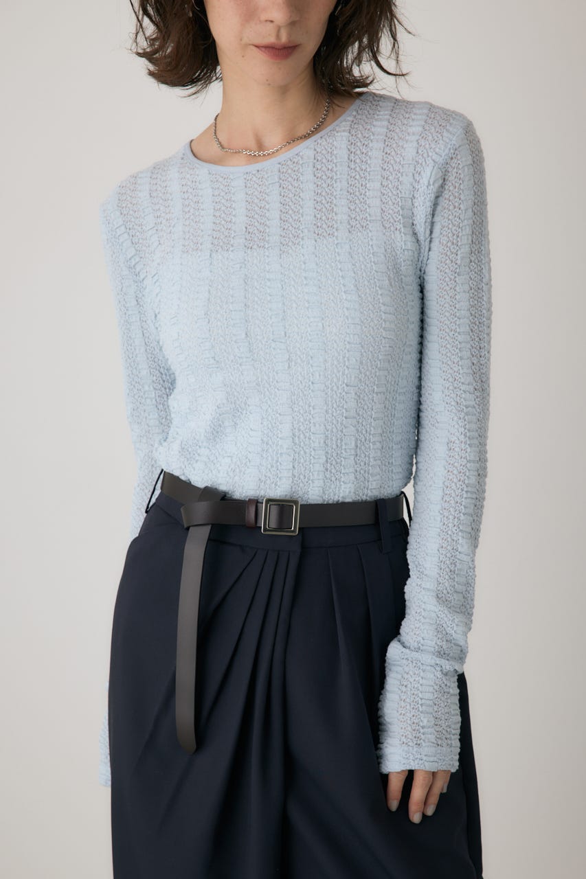 シャーリングデザイントップス L/BLU FREE