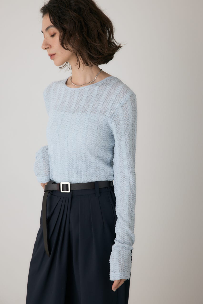 シャーリングデザイントップス L/BLU FREE