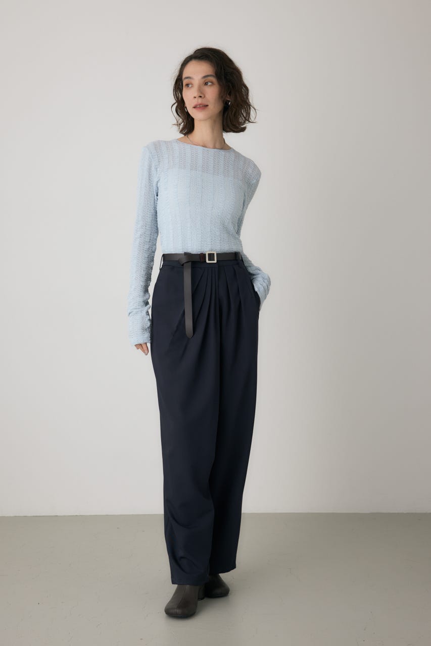 シャーリングデザイントップス L/BLU FREE